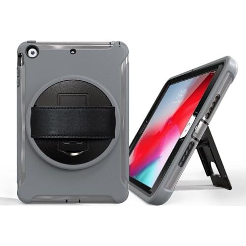 360 Degree Rotation Silicone + PC Hybrid Case Cover with Kickstand and Wrist Strap for Apple iPad Mini 2 Mini 3 Mini Tablet+Pen