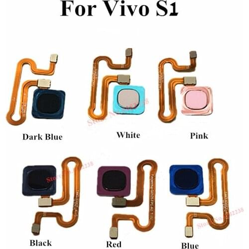 100% Original For Vivo S1 Home Buttons Fingerprint Sensor Scanner Return Unlock Key Flex Cable For VIVO S1 Fingerprint Button