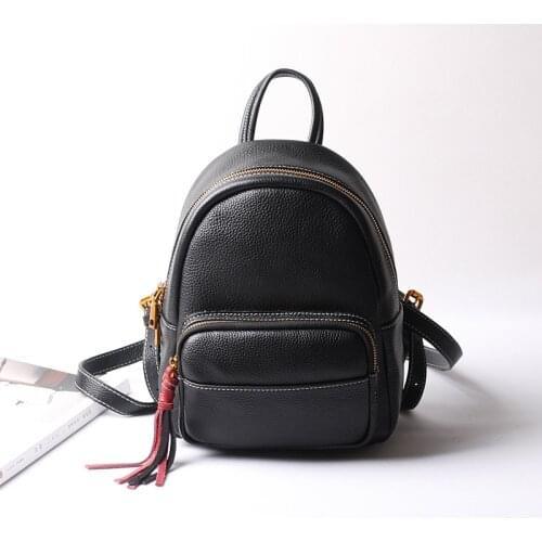 Han Edition Tide Fashion Layer Cowhide Leather Backpack Women Bag Handmade Large Capacity Genuine Leather Bagpack