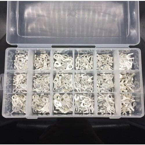 Free shipping 490pcs Assorted Full Insulated Fork U-type Set Terminals Connectors Assortment Kit Electrical Crimp Spade Ring
