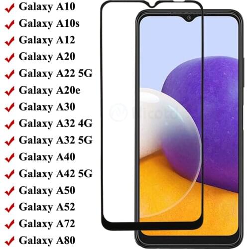 Full Cover Tempered Glass For Samsung A42 A52 A72 A12 A22 A32 Screen Protector For Galaxy a 40 50 60 70 80 10 20 30 41 31 51 71