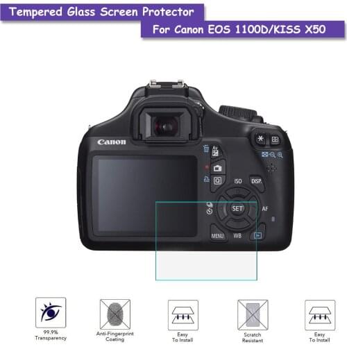 9H Tempered Glass LCD Screen Protector Shield Film for Canon EOS 1100D/KISS X50/IXUS 132 Camera Accessories