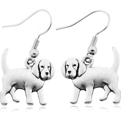 Vintage 3D Beagle Earring Coonhound Dog Charms Big Earrings For Women Gift Brincos Boho Earings Fashion Jewelry Pendientes Mujer
