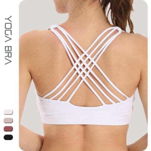 Yoga Bra for Women Sports Back Cross Bralette Breathable without buckle High Strength Women Top Shockproof Fitness Yoga Tops Bra