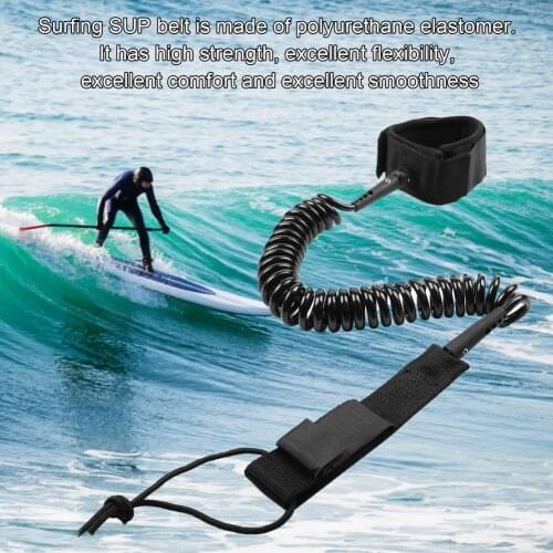 10 Feet Surfboard Foot Rope Telescopic Paddle Board Safety Rope Coiled Surfboard Leash Surfboard Raft Kayak Rope