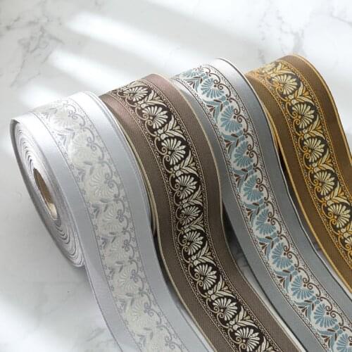 10M/Lot 6CM Wide Jacquard Curtain Lace Trims Belt Laciness Curtain Accessories DIY Sewing Sofa Cushion Lace Ribbon Trim Decor