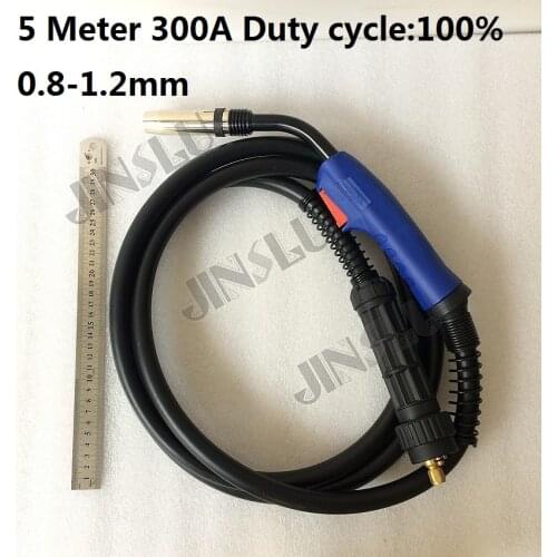 350A Binzel MB36 36 KD 36KD Air Cooled MIG Torch with Euro Connector 5M 16 Feet