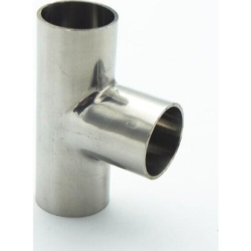 57mm OD 304 Stainless Steel Sanitary Weld Tee Connector Pipe Fitting For Home Brew Homebrew Wine Beer Brewing