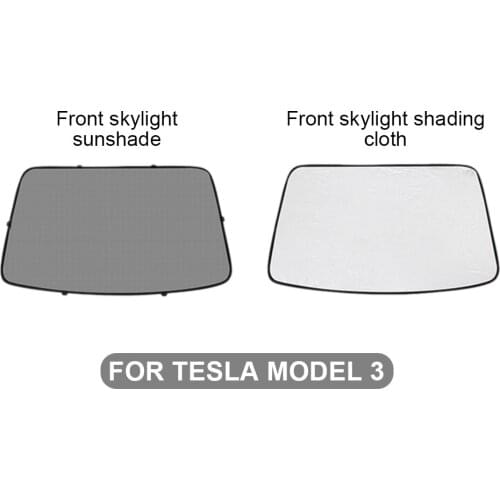 Car Sun Shades Glass Roof Sunshade For Tesla Model 3 Front Rear Sunroof Windshield Skylight Blind Shading Net