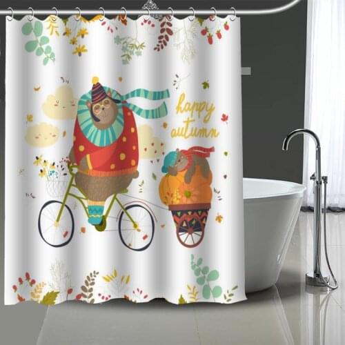 Bear art Shower Curtain Bathroom Eco-friendly Modern Fabric polyester With hook More Size Custom Curtains