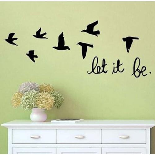 DIY Bird Words Wall Stickers Living Room Child Bedroom Art Decotation Art Vinyl Decals Cute Nursery Wall Mural Home Decor