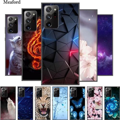 For Samsung Galaxy Note 20 Ultra Case Black Bumper Silicone TPU Soft Phone Cover For Samsung Note 20 Note20 Ultra Cases Cartoon
