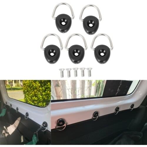 Tail Box Tie-Down D Pull Buckle for Suzuki Jimny 2019 2020 2021 JB64 JB74 Car Interior Accessories Sticker ABS Stainless Steel