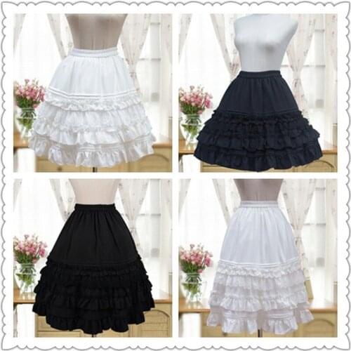 Classical elegance sweet lolita skirt vintage lace falbala princess victorian skirt kawaii girl gothic lolita skirt loli cosplay
