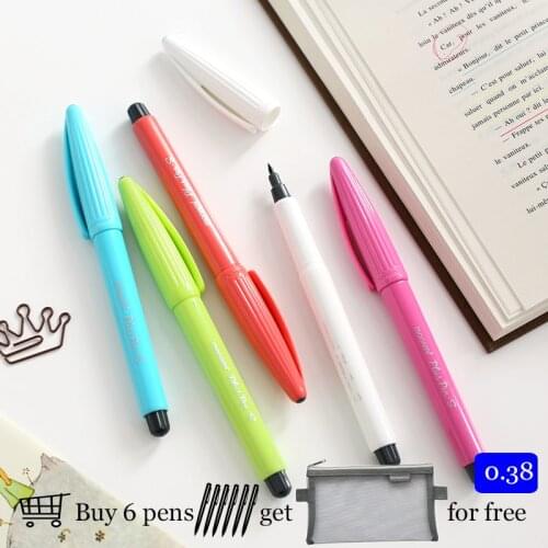 Korea monami 0.38mm Gel Pen Felt Tip Sign Pen Journal Personal Planner Scrapbook Pen Student Multi Color Writing Design 04031