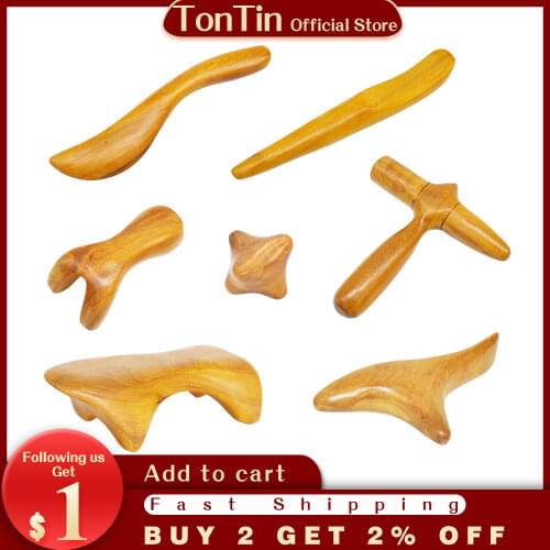 Retail Hot Natual Wood Point Massager Guasha Scrapping Reflexology Relief Relax Tool