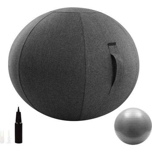 Yoga Balls Pilates Fitness Balance Ball Gym Pregnant Woman Delivery Exercise Midwifery Ball with Handle & Leather Cover