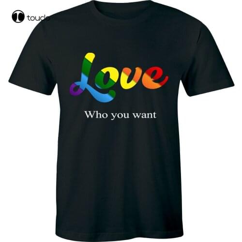 Love Who You Want MenS T-Shirt Lgbt Rainbow Gay Pride