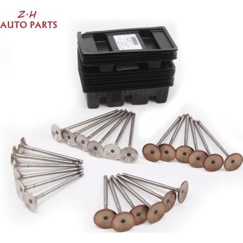 New 24 Pics Engine Valves Kits For VW R32 Touareg CC Passat AUDI Q7 3.2 3.6 V6 Intake & Exhaust Valves 022 109 611 AB Valves Set