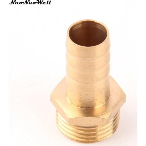 NuoNuoWell 1/2 Inch Male Thread To 14mm Brass Connector Straight Joint Garden Water Hose Metal Connector Irrigation Accessories