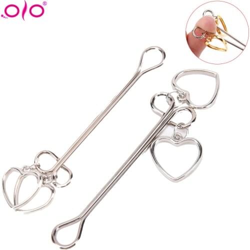 OLO Heart Shape Nipple Clamps Breast Labia Clitoris Clip Couple Flirting Clitoris Stimulator Bdsm Bondage G-spot Massage Sex Toy