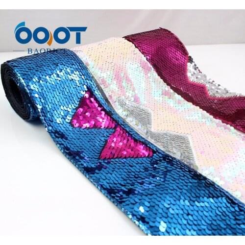 OOOT BAORJCT G-18930-1288,75 mm,2 yards Colorful squama Ribbons,Wedding decoration,Garment accessories, DIY handmade materials