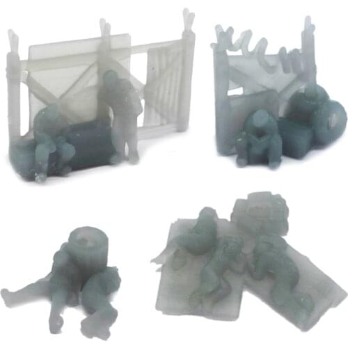 Outland Models Railway Scenery Accessory Homeless People Figure Set 1:160 N Scale