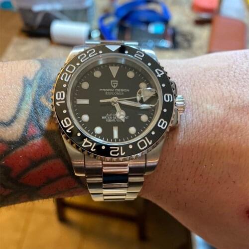 PAGANI DESIGN Mens 100M Waterproof Watches Top Brand Luxury Automatic Mechanical Wrist Watches Men GMT 40MM 2020 Reloj Hombres