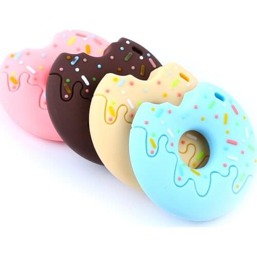 1pc BPA Free Baby Teethers Food Grade Silicone Teether Baby Teething Chew Silicone Beads DIY Teething Necklace Toys