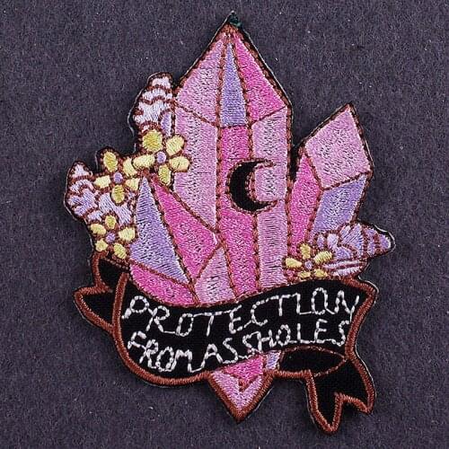 Pulaqi Anime Gem Patch on Clothes Stickers DIY Crystal Embroidered Patches for Clothing Applique Cartoon Patch Iron on Patches