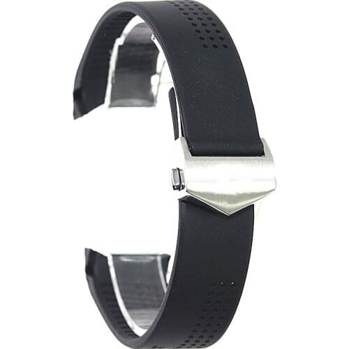 Watch Bracelet For TAG HEUER CARRERA Watch Chain 20 22 24mm TPU Silicone Watch Strap Watch Accessories Rubber Watch Band Chain