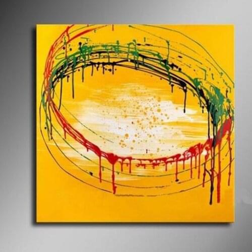 Hand Painted Modern Abstract the ring world Oil Painting Canvas Wall Art Picture best gift For living room bedroom office decor