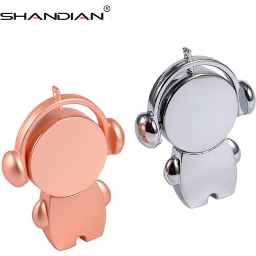SHANDIAN Metal Cartoon 32GB/64GB Music Man USB Flash Drive 4GB 16GB Pen Drive Flash Memory Stick U Disk (over 10 pcs free Logo)