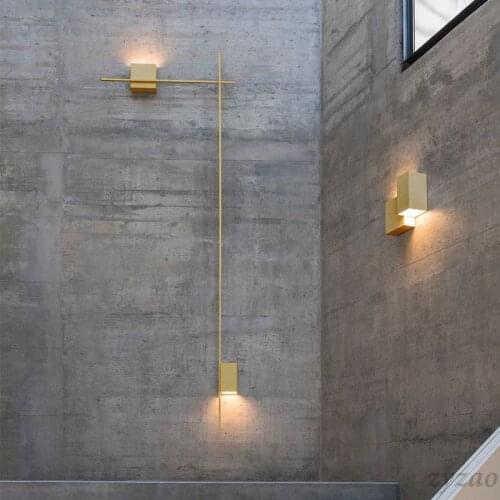 Modern Simple Line Wall Lamp Living Room Background Wall Deco Wall Light Designer Creative Hotel Corridor Strip Combination Lamp