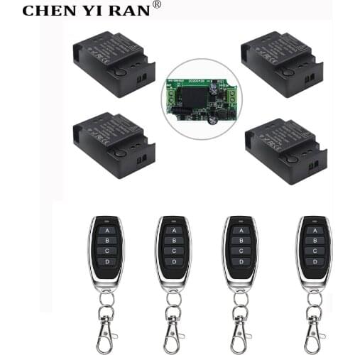 433Mhz Universal Smart Wireless Remote Control Switch AC 110V 220V 1CH Receiver Corridor Room Home Led Light Lamp Switch DIY