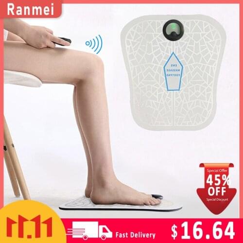 USB EMS Electric Foot Massage Mat Leg Reshaping Foot Massager Blood Circulation Muscle Stimulator Shiatsu Foot Machine 6 Modes