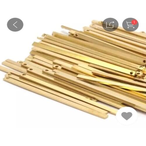 Jewelry findings Brass sheets 44x2x1mm custom made