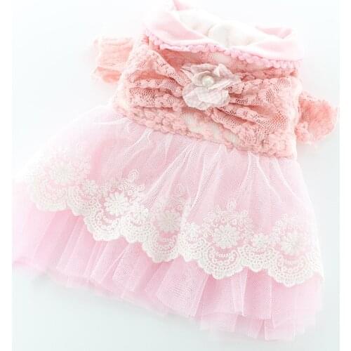 Dog Wedding Dress Winter Pet Dresses Tutu Puppy Coat Small Dog Costumes Yorkies Shih Tzu Maltese Pomeranian Poodle Clothing XS