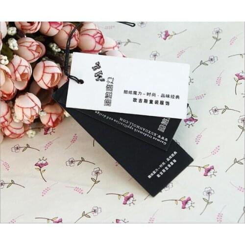 0786 custom logo brand paper price hang tag, shop name printing shopping luggage paper labels tags, packaging swing tags