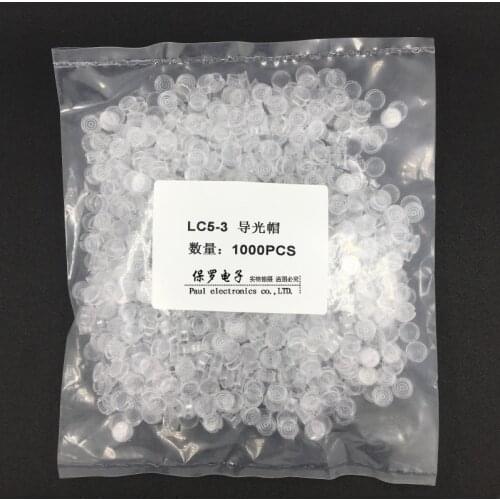 1000PCS LC5-3 LED Light Guide Cap 5MM Lamp Cover LED Protection Cover Light Guide Post