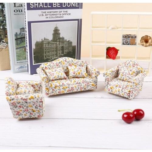 3Pcs/Set Mini Cute Sofa Pillows For Dolls Children Simulation Dollhouse Furniture Toys 1:12 Miniature Doll House