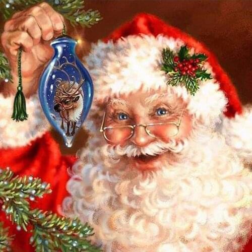 5D Diy Full Square Round Stone Drill Diamond Painting Embroidery Mosaic Santa Claus Rhinestone Cross Stitch Christmas Gift