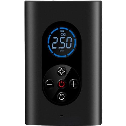 Wireless Mini Air Inflator Air Compressor Auto Tire Pump Smart Display LED Light Rechargeable for Football Car Bicycle Tires