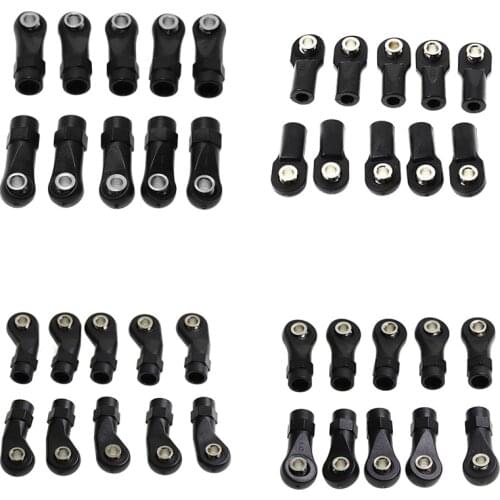 For 1/10 RC Car Crawler Axial SCx10 II 90046 TRAxxAS TRx4 10Pcs Plastic M4 Rod End Link Linkage Balls Joint Head