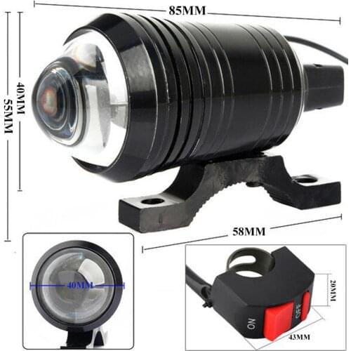 Motorcycle 2pcs Bright Fog Lights Led Headlight Driving Spot Work Lamp Switch Bicycles Motorcycles Cars Trucks Boat Light Access