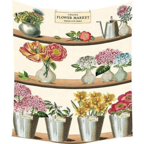 Fruits Flowers Plants Tapestry Printing Wall Hanging Reference Chart Hippie Bohemian Tapestries Home Background Beach Cushion