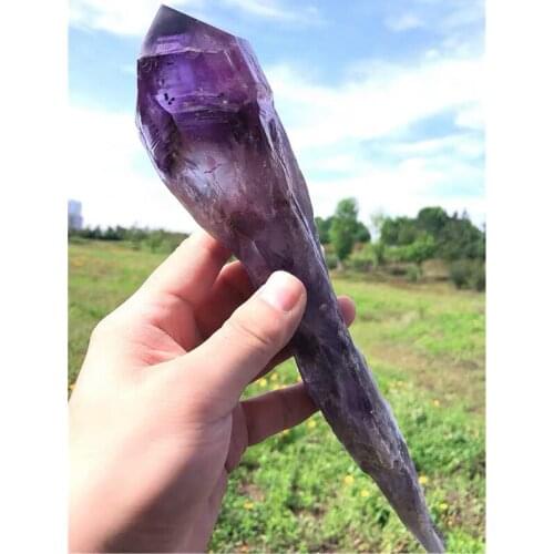 Rough Natural Purple Amethyst Tower Quartz Crystal Reiki Healing Home Decor Mineral Specimen Collection From Brazil