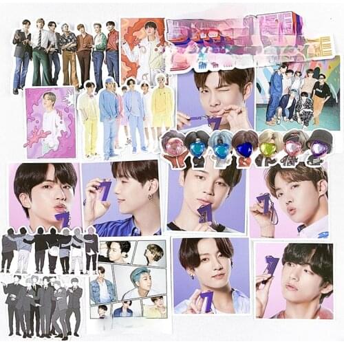 KPOP Popular Idol Korean Star Character School Stationery Sticker Diary Skateboard Suitcase Teacup Office Decoration 101PCS