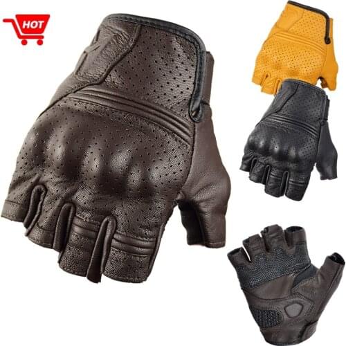 Summer Hakf-Finger Motorcycle Gloves Men Touch Screen Breathable Mesh Motorbike Riding Moto Protective Gear Motocross Gloves