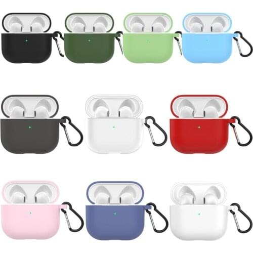 Colored Soft Silicone Protective Cases Bluetooth Wireless Waterproof Earphone Cover For AirPods Pro 4 mini Charging Box Bags